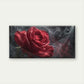 Red Rose & Smoke Floral Wall Art Canvas Office Home Room Framed 80x45cm