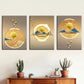 3pcs light luxury Golden abstract animal graphic  Wall Art Set Canvas Framed 40x60cm - High Quality Print 100% Australian Made Wall Canvas Ready to Hang