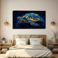 Glowing Crawling Turtle Neon Wall Art Canvas Office Home Room Framed 120x60cm