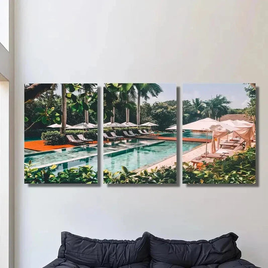3pcs hotel photography art, travel Maya Hotel  Metal Print Ready to Hang Art
