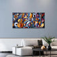 Abstract Geometric Patterns Wall Art Canvas Office Home Room Framed 80x45cm