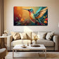 Colorful Floral Winter Wall Art Canvas Office Home Room Framed 120x60cm