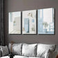 3pcs Blue Doors Porches White Walls & Potted Wall Art Set Canvas Framed 40x60cm - High Quality Print 100% Australian Made Wall Canvas Ready to Hang