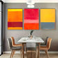 3pcs Creative Environments Colorful Art Poster Metal Print Ready to Hang Art