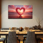 Shaped Pink Wreath Wall Art Canvas Office Home Room Framed 120x60cm