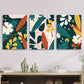 3pcs Minimalist Floral &amp; Geometric Abstract Metal Print Ready to Hang Art