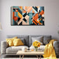 Modern Abstract Color Block Wall Art Canvas Office Home Room Framed 80x45cm
