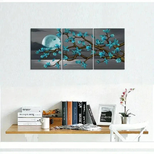 3pcs  Abstract Black and Gold  Metal Print Ready to Hang Art