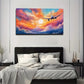 Dynamic Brushstroke Effect Wall Art Canvas Office Home Room Framed 120x60cm