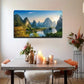 Vibrant Chinese Landscape Wall Art Canvas Office Home Room Framed 80x45cm