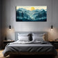 Mountain and Pine Forest Lands Wall Art Canvas Office Home Room Framed 120x60cm