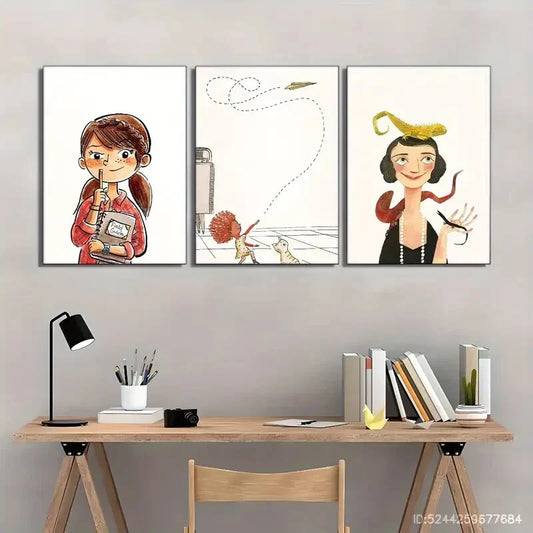 3pcs Set Vibrant Abstract & Modern Watercolor Metal Print Ready to Hang Art