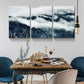 3pcs  Winter Misty Forest Landscape PaintingMetal Print Ready to Hang Art