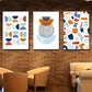 3pcs Abstract Geometric Shapes Decor Art Metal Print Ready to Hang Art