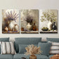 3pcs Featuring a Rustic Lavender Pottery Jar, Metal Print Ready to Hang Art