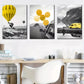 3pcs Wind Natural Scenery Hot Air Balloon Wall Art Set Canvas Framed 40x60cm - High Quality Print 100% Australian Made Wall Canvas Ready to Hang