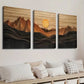 3pcs Abstract Sunset Mountain Landscape Wall Art Set Canvas Framed 40x60cm - High Quality Print 100% Australian Made Wall Canvas Ready to Hang