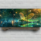 3pcs Firefly Moonlight Golden Wings Metal Print Ready to Hang Art