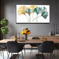Two-Color Ginkgo Leaf Wall Art Canvas Office Home Room Framed 80x45cm