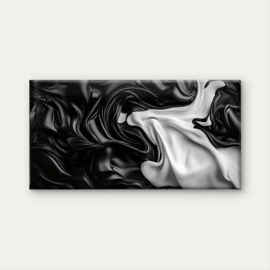 Abstract Liquid Folds Wall Art Canvas Office Home Room Framed 80x45cm