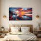 Vibrant Sunset Reflection Wall Art Canvas Office Home Room Framed 80x45cm