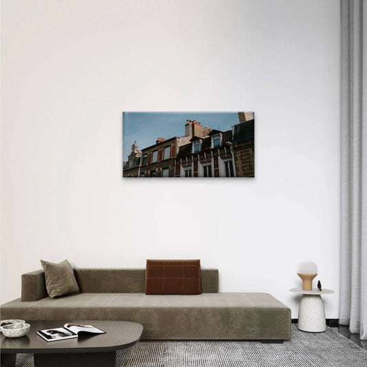 Vintage European City Architecture Wall Art Canvas Office Home Framed 80x45cm