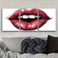 3pcs  Trendy Fashion Modern Pop Art Bold Red Lips Wall Art Set Canvas Framed 40x60cm - High Quality Print 100% Australian Made Wall Canvas Ready to Hang