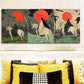 3pcs Red Sunset & White Horse Design Wall Art Set Canvas Framed 40x60cm - High Quality Print 100% Australian Made Wall Canvas Ready to Hang