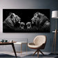 Vertical Unframed Black & White Wall Art Canvas Office Home Room Framed 120x60cm