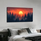 Vibrant Orange And Red Hues Wall Art canvas office home room framed 120x60cm