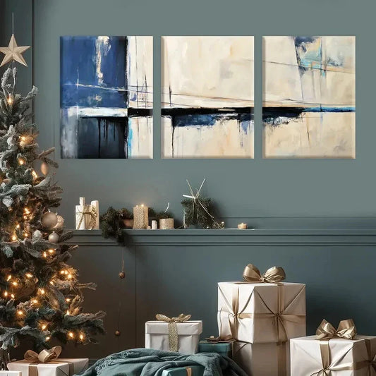 3pcs Abstract poster, Fantasy Metal Print Ready to Hang Art