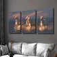 3pcs Camargue White Horses Portrait Wall Art Set Canvas Framed 40x60cm - High Quality Print 100% Australian Made Wall Canvas Ready to Hang