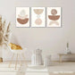 3pcs Geometric Pattern Decorative Poster Metal Print Ready to Hang Art