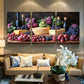 3pcs Cheese & Grape Still Life Metal Print Ready to Hang Art