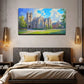 Classical Church Landscape Wall Art Canvas Office Home Room Framed 120x60cm