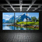 3pcs Snow Mountain Farmhouse Metal Print Ready to Hang Art