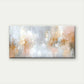 Abstract Orange & White Canvas Office Home Room Framed 80x45cm