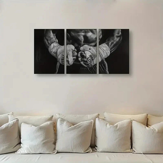3pcs Boxing Metal Print Ready to Hang Art