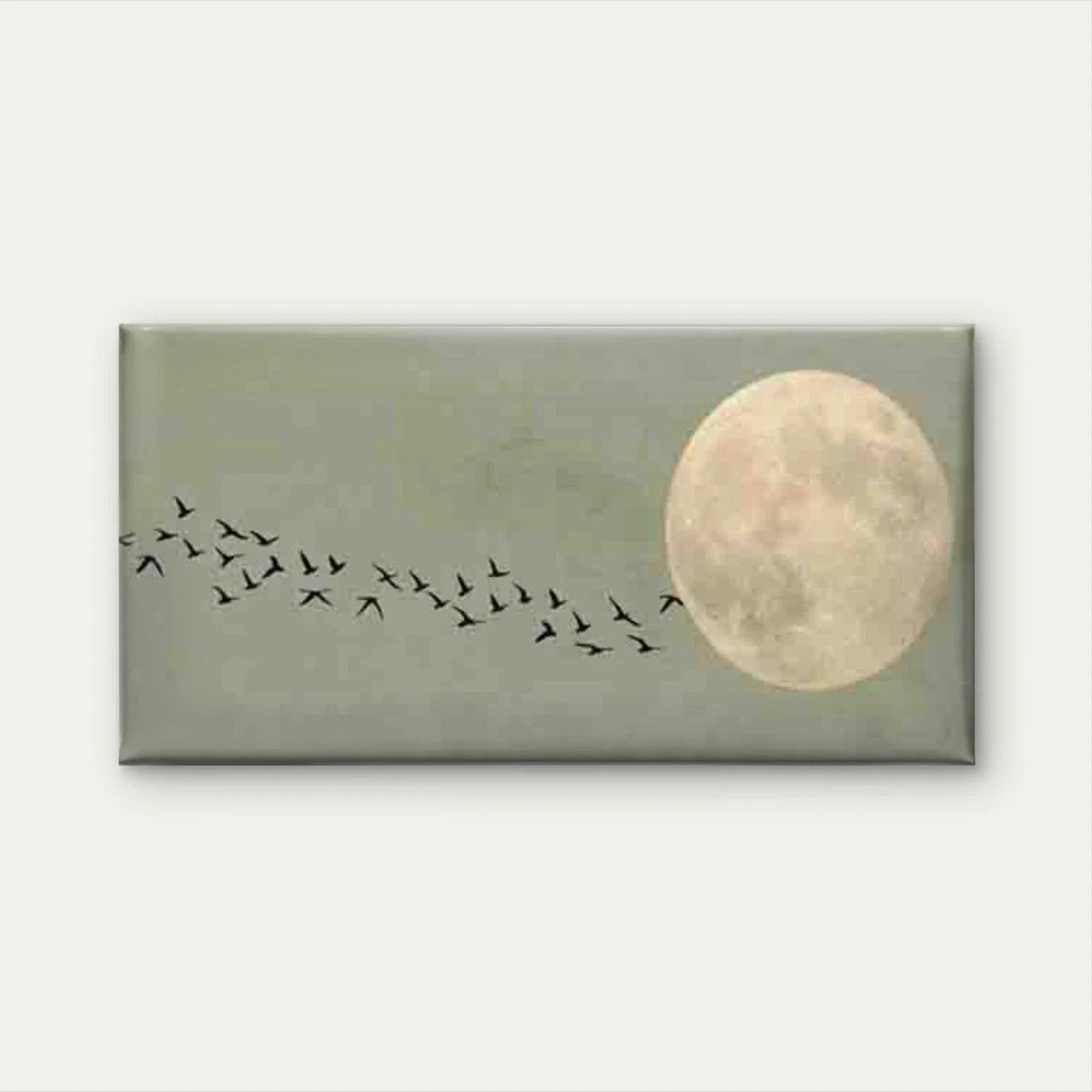 Dark Green Background Wall Art Canvas Office Home Room Framed 80x45cm