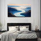 River Landscape Décor Style Wall Art canvas Office Home Room Framed 120x60cm