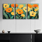 3pcs Beautiful Rolled Orange Floral Perfect Wall Art Set Canvas Framed 40x60cm - High Quality Print 100% Australian Made Wall Canvas Ready to Hang