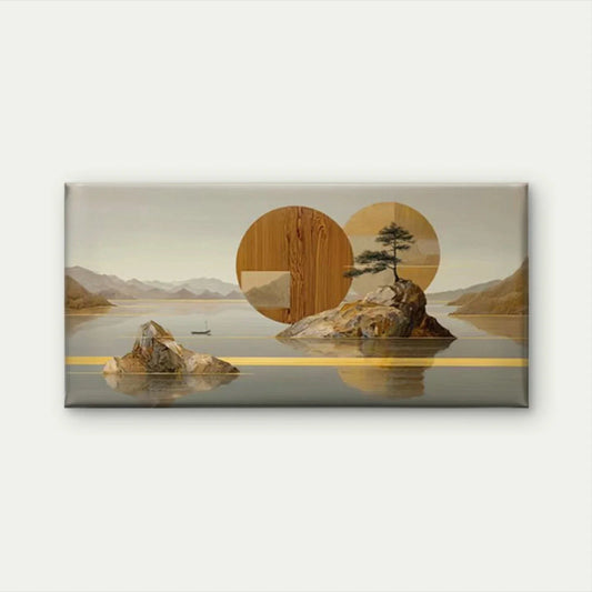 Abstract Landscape Natural Wall Art Canvas Office Home Room Framed 80x45cm