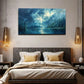 Weather Forecasting Lake Night Wall Art Canvas Office Home Room Framed 120x60cm