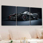 3pcs Abstract Black Cool Sports Car Racing Car Wall Art Set Canvas Framed 40x60cm - High Quality Print 100% Australian Made Wall Canvas Ready to Hang