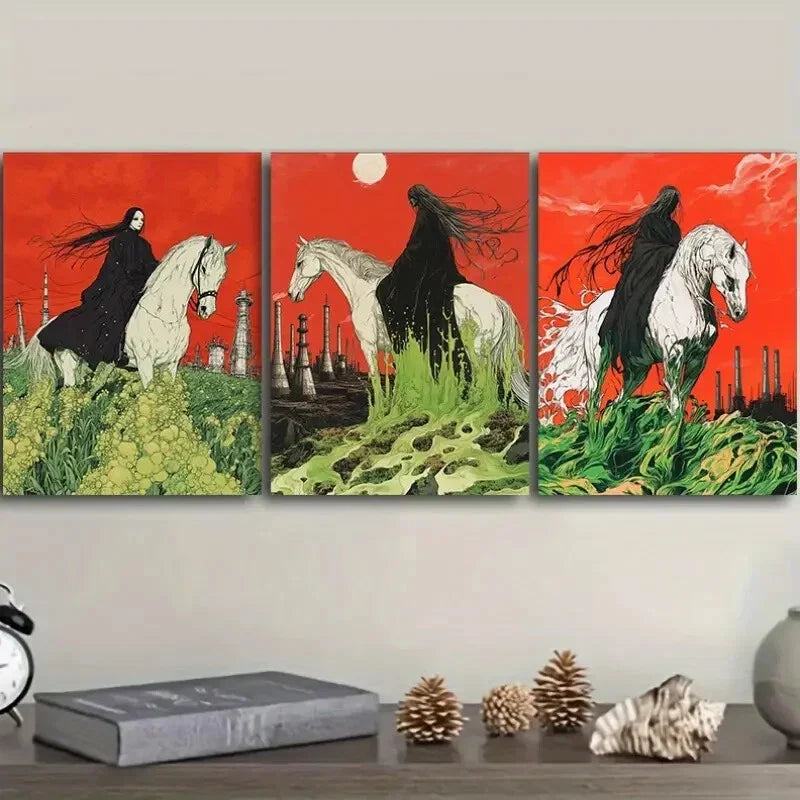 3pcs   Lady Liberty, Luxurious Contemporary Metal Print Ready to Hang Art