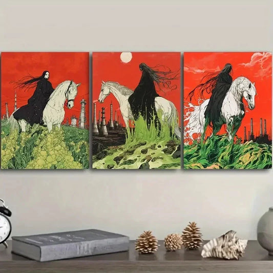 3pcs   Lady Liberty, Luxurious Contemporary Metal Print Ready to Hang Art