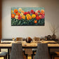 Warm Color Flowers Conference Wall Art Canvas Office Home Room Framed 120x60cm