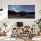 Satellite & Mountain Reflection Wall Art Canvas Office Home Room Framed 80x45cm