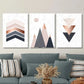 3pcs Abstract Geometric Marble Texture Metal Print Ready to Hang Art