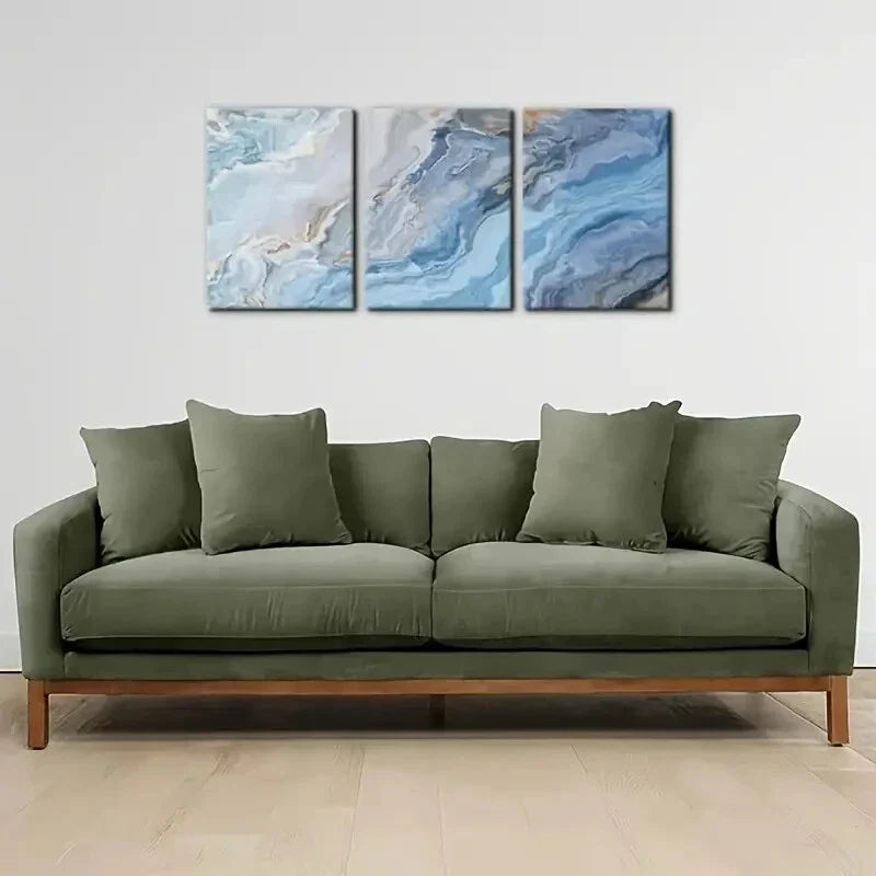 3pcs Abstract Marble Grain Metal Print Ready to Hang Art